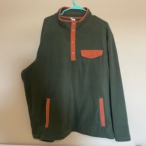 Duluth Trading Co Green and Orange Pullover Jacket